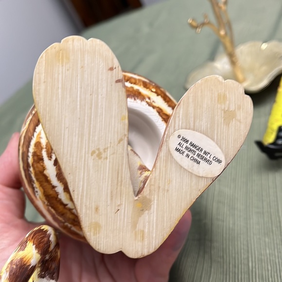 2006 ANIMAL ANTICS bobble body brown striped cat with computer mouse - Picture 3 of 6